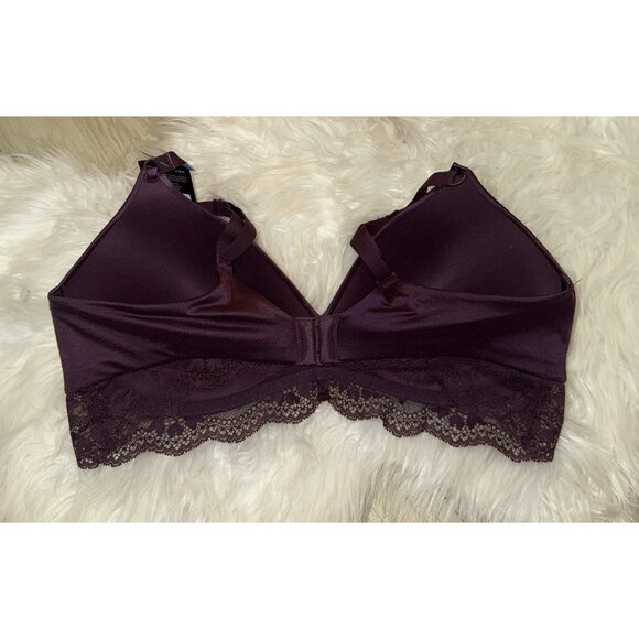 Maidenform DM1196 Lift Wireless Bra Lightly Padded Lace Womens 38C Purple New - Picture 4 of 6